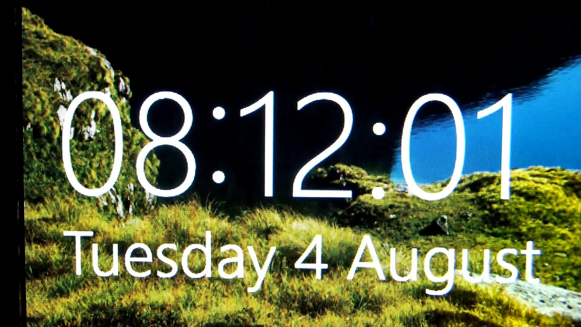 Desktop Lockscreen Clock Wallpaper