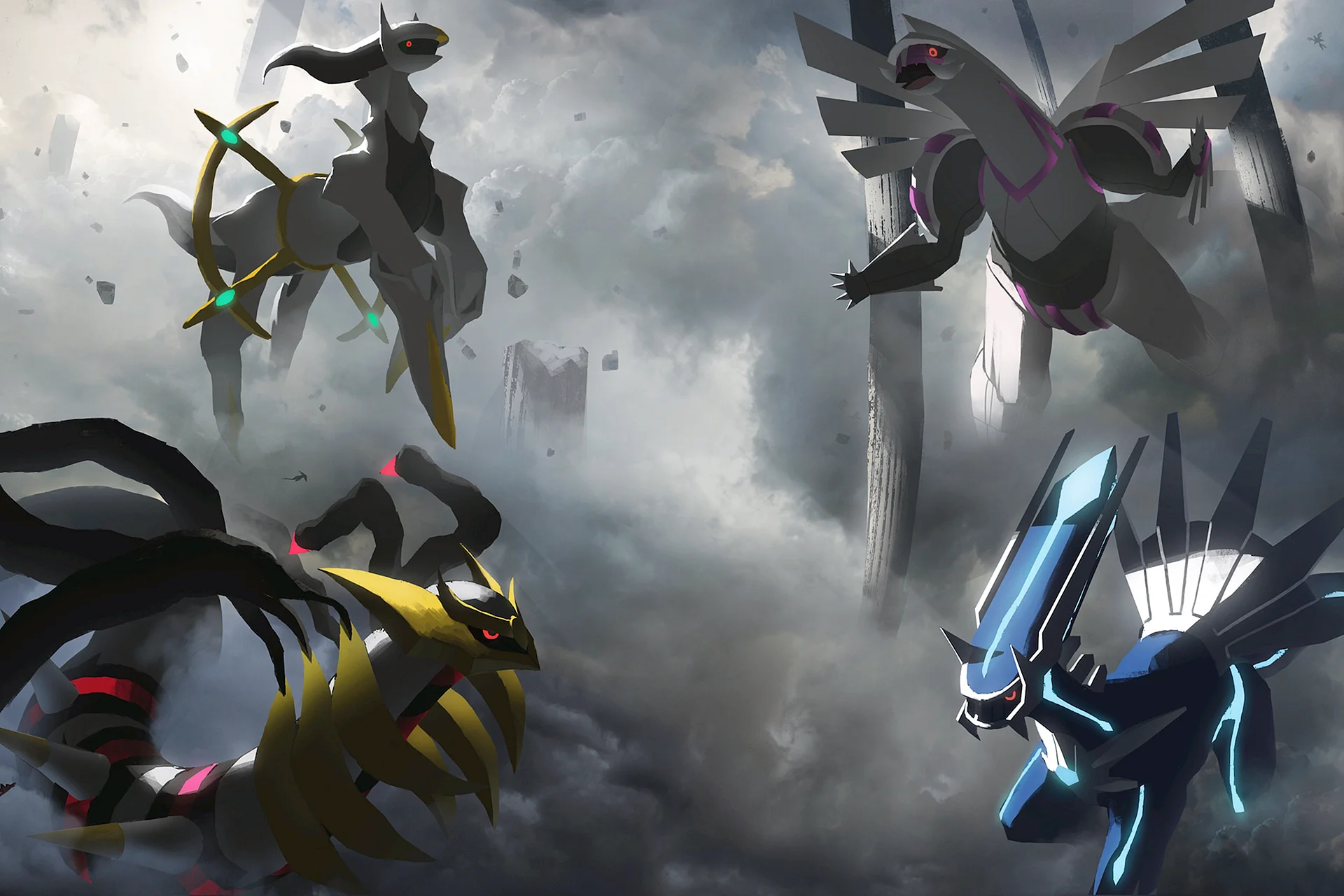 Dialga Palkia Giratina Wallpaper