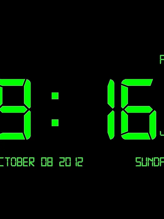 Digital Clock Screensaver Wallpaper