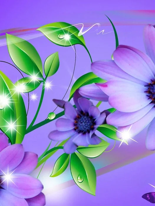 Digital Flower Wallpaper