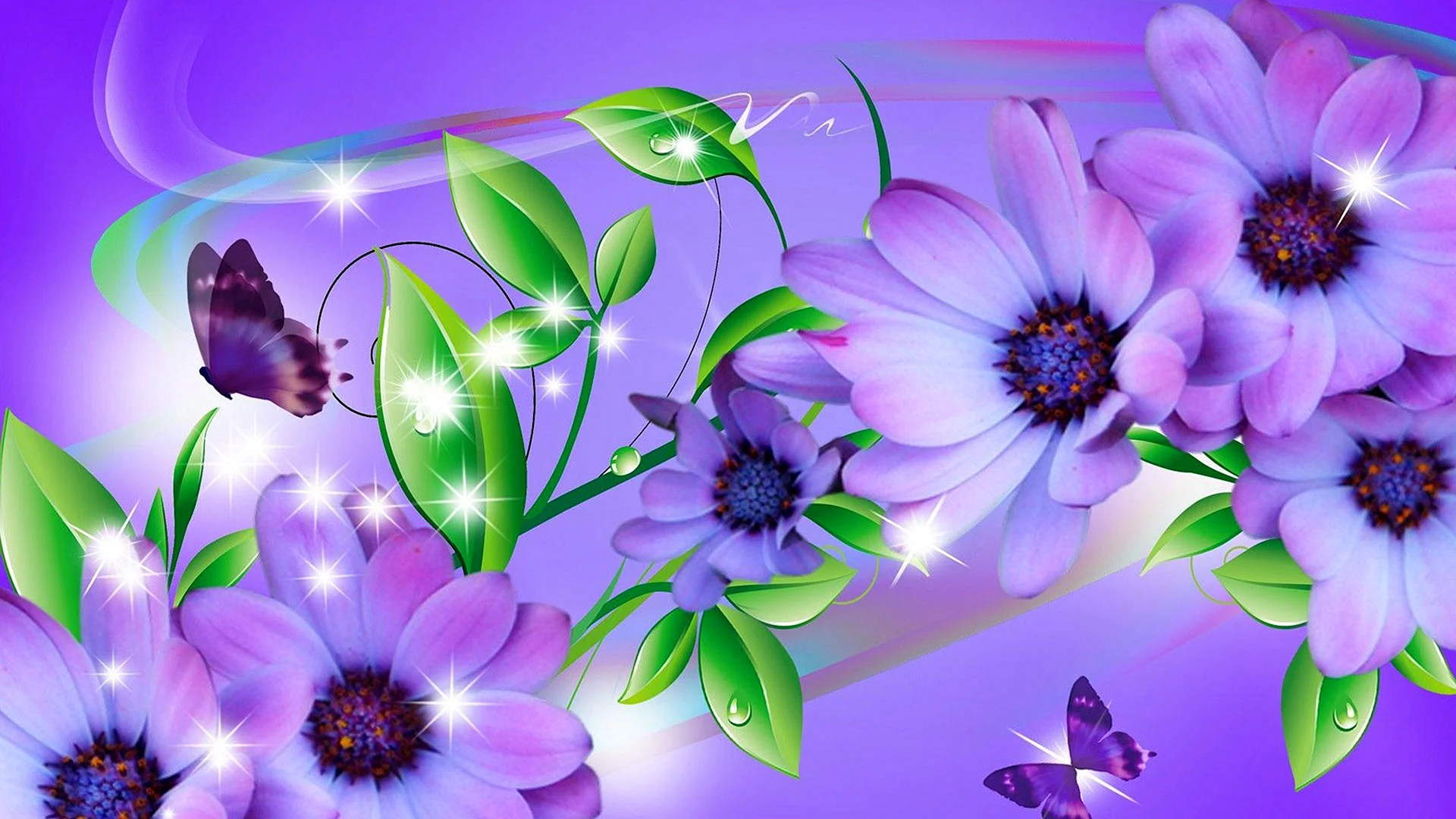 Digital Flower Wallpaper