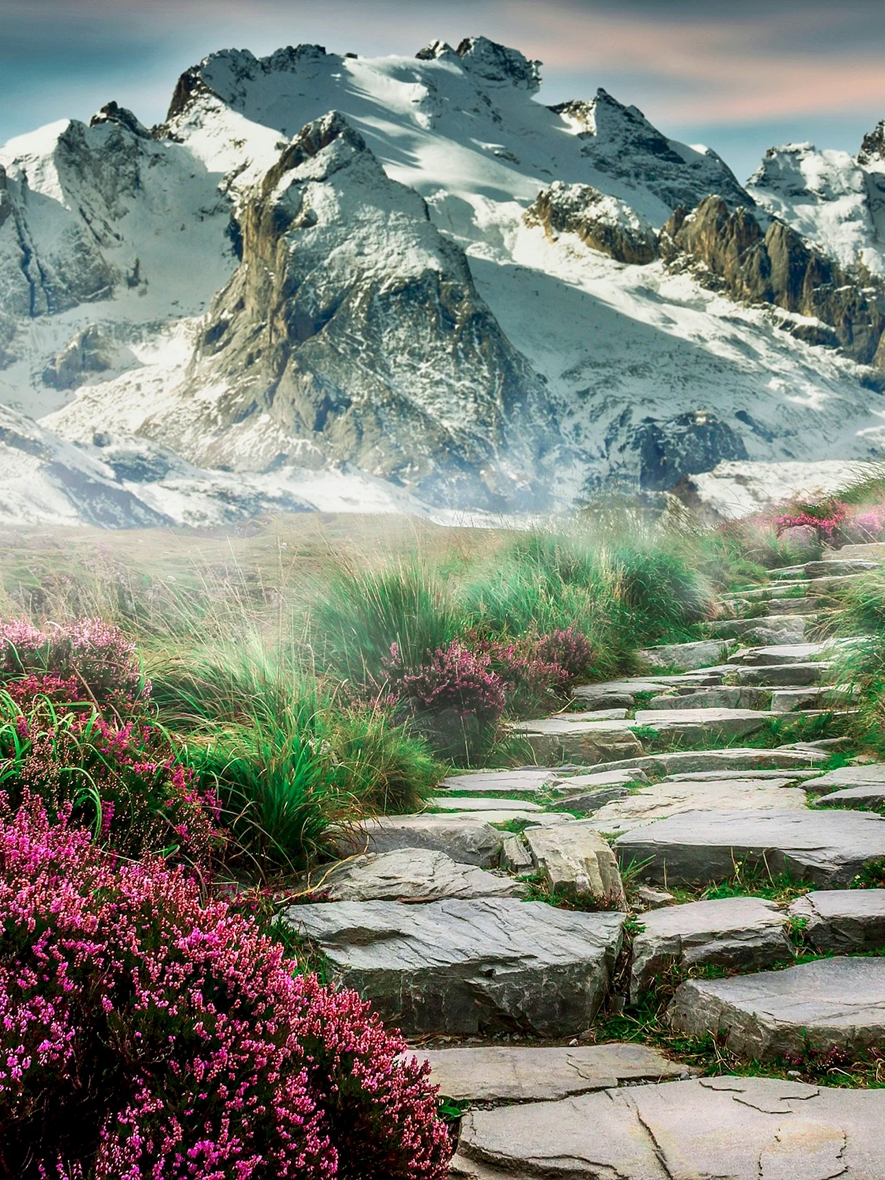 Digital Mountain Landscape Wallpaper For iPhone