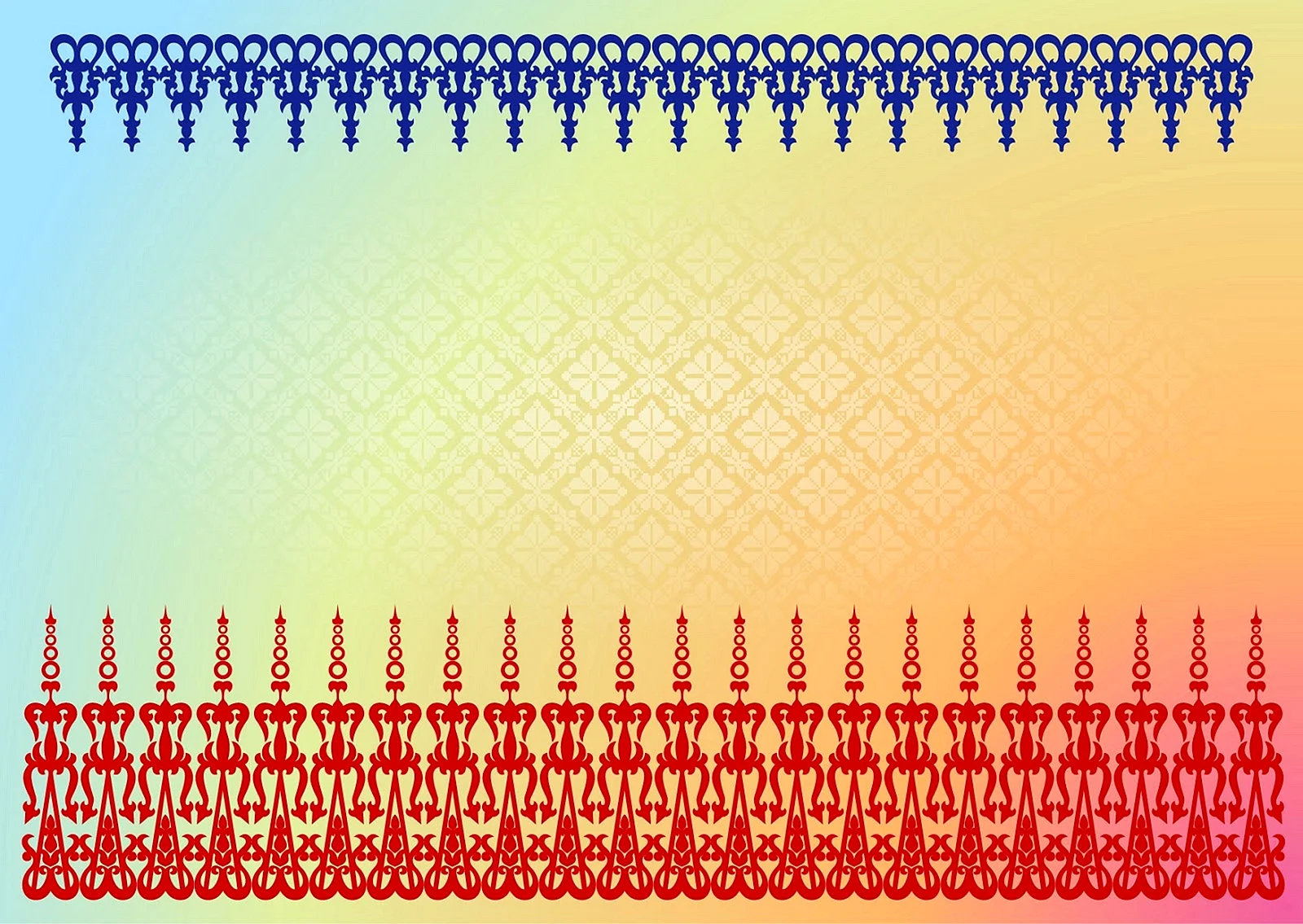 Digital Border Design Wallpaper