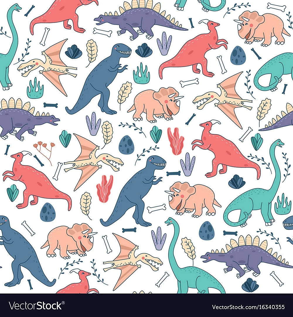 Dino Pattern Wallpaper