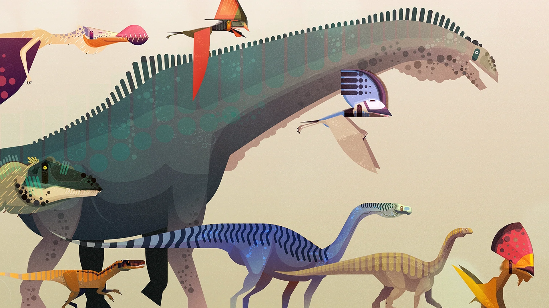 Dinosaur Illustration Wallpaper