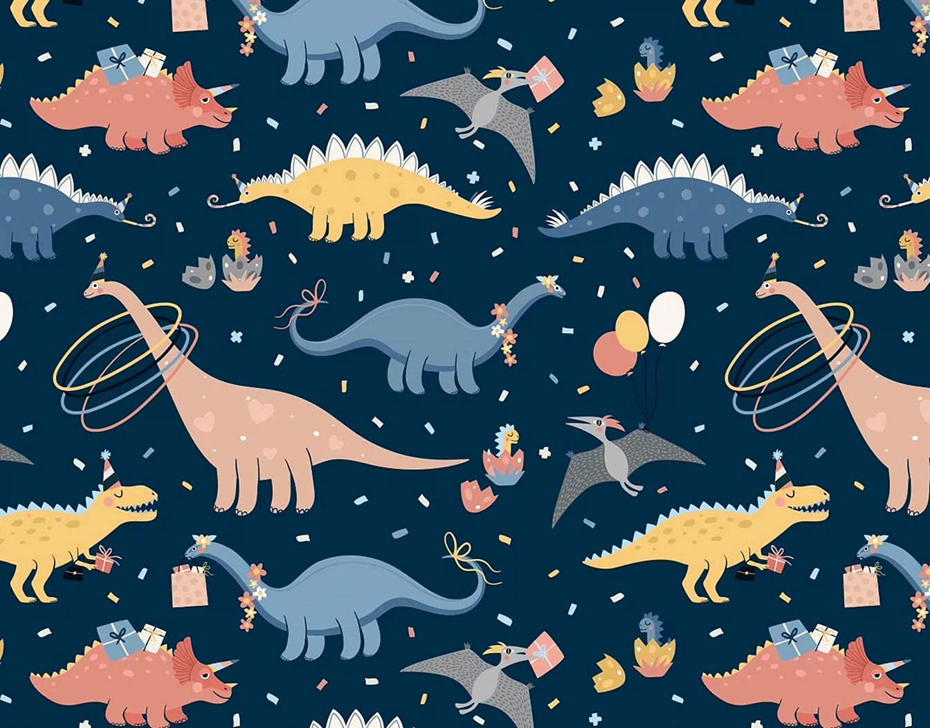 Dinosaur Pattern Wallpaper