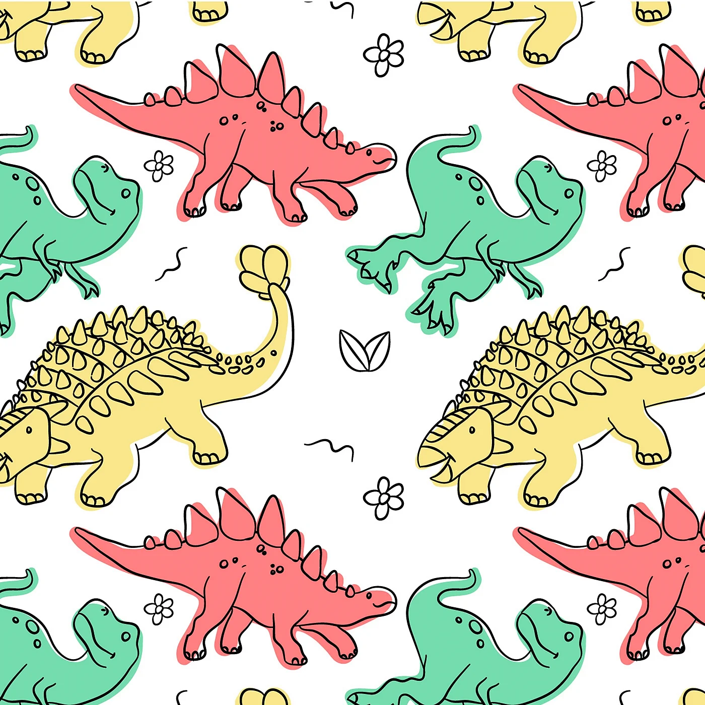 Dinosaur Pattern Wallpaper