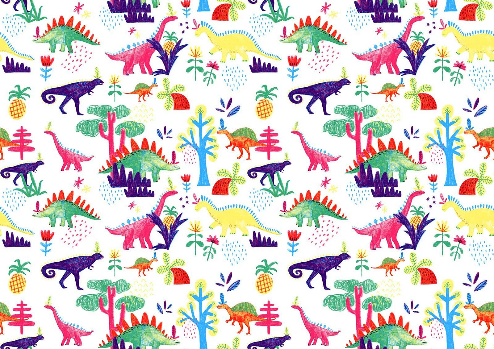 Dinosaur Seamless Pattern Wallpaper