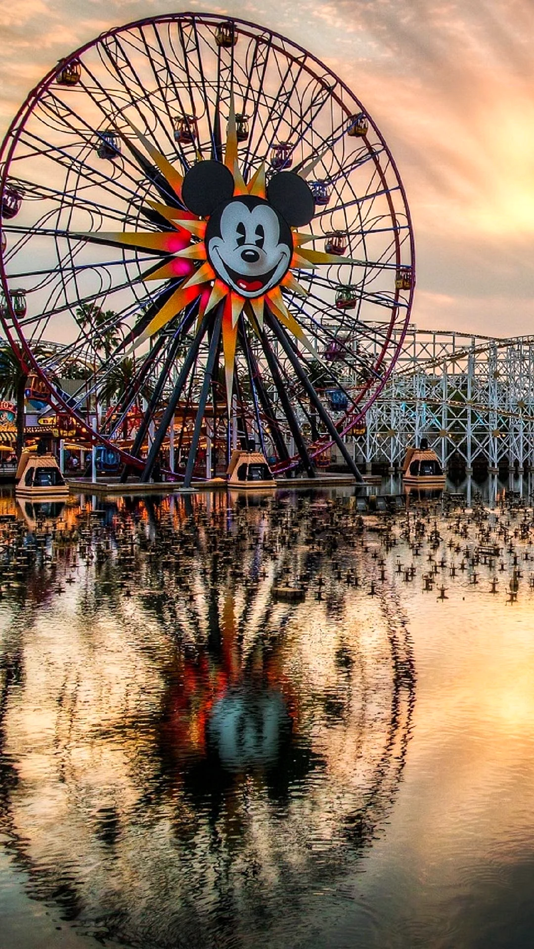 Disneyland Paris Ferris Wheel Wallpaper For iPhone