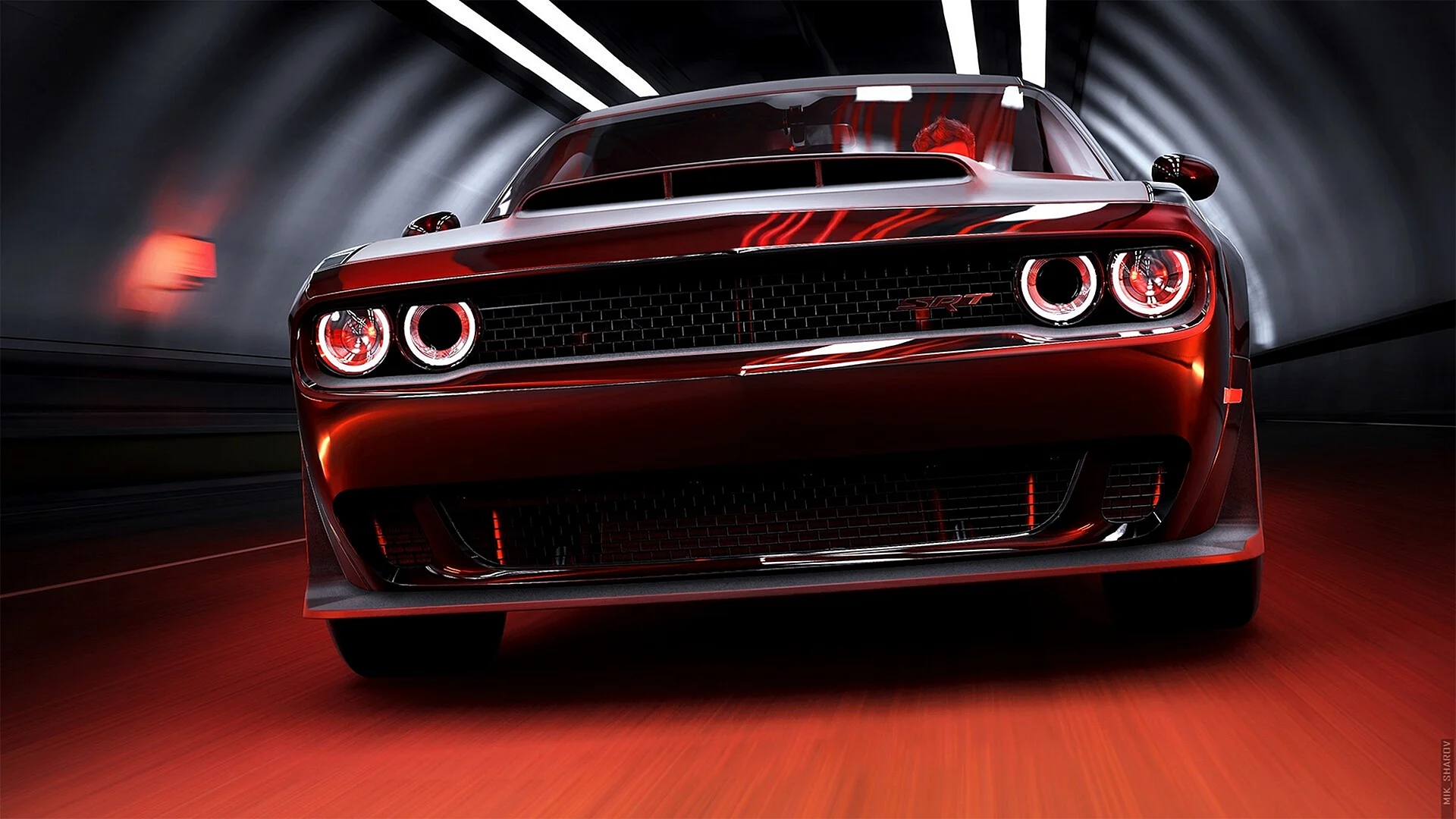 Dodge Challenger Neon Wallpaper