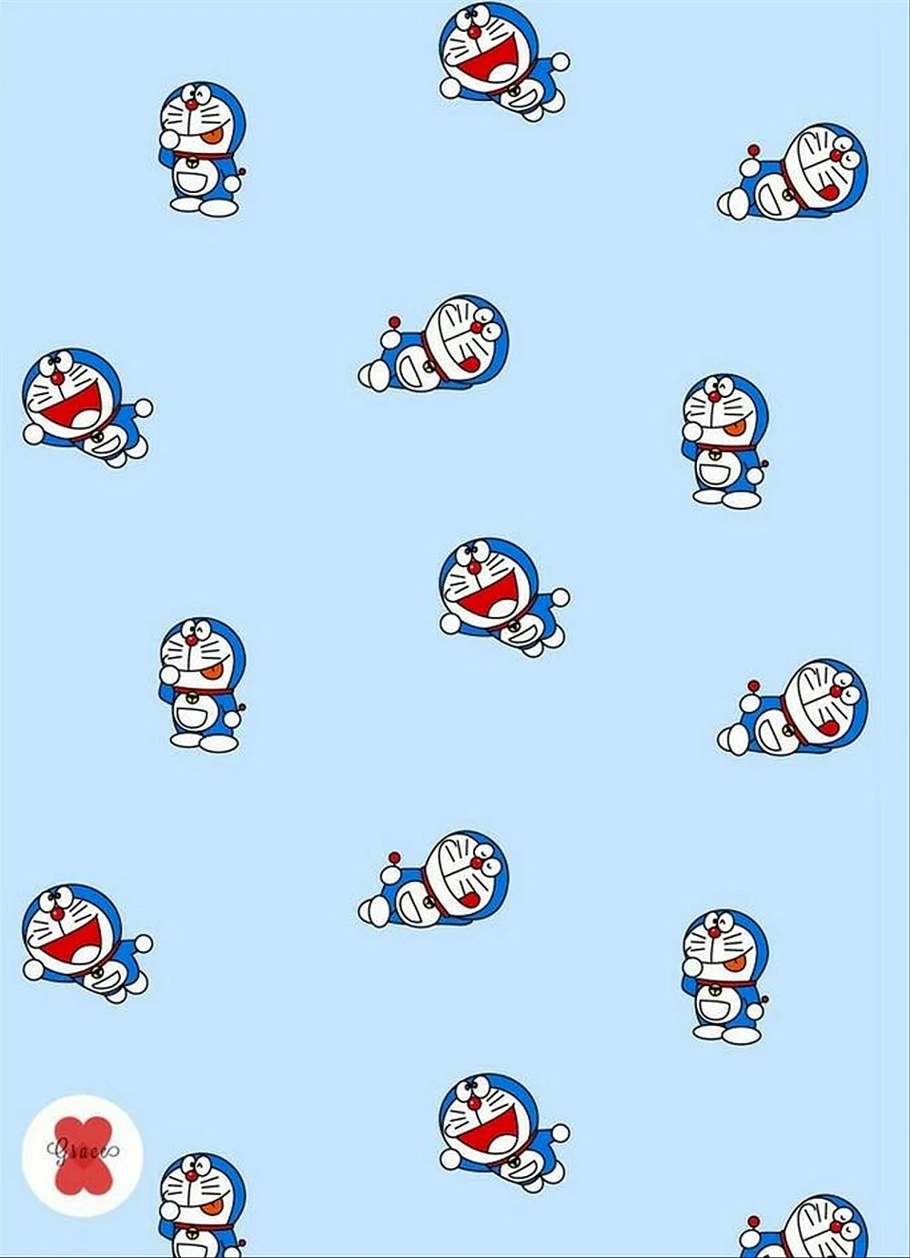 Doraemon Pattern Wallpaper For iPhone