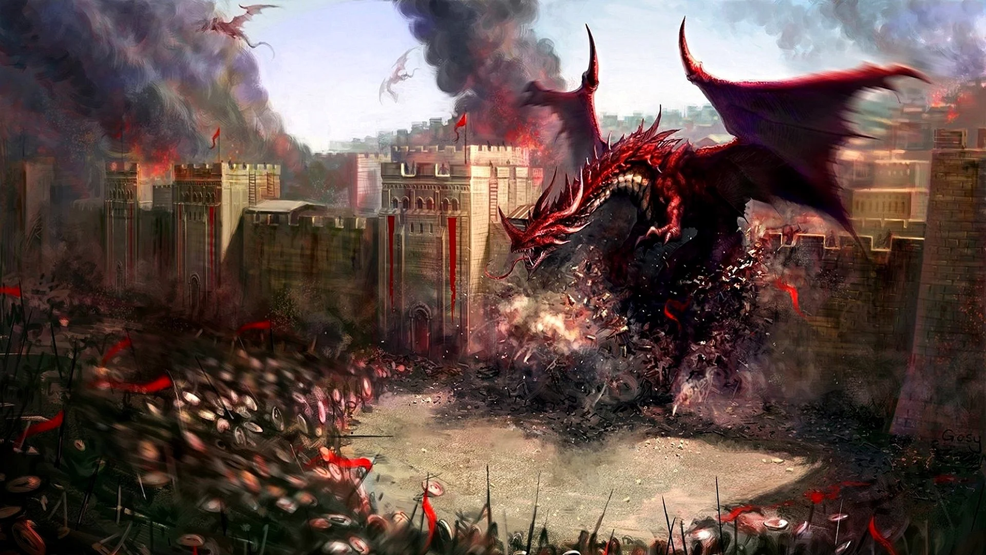 Dragon Destruction Wallpaper
