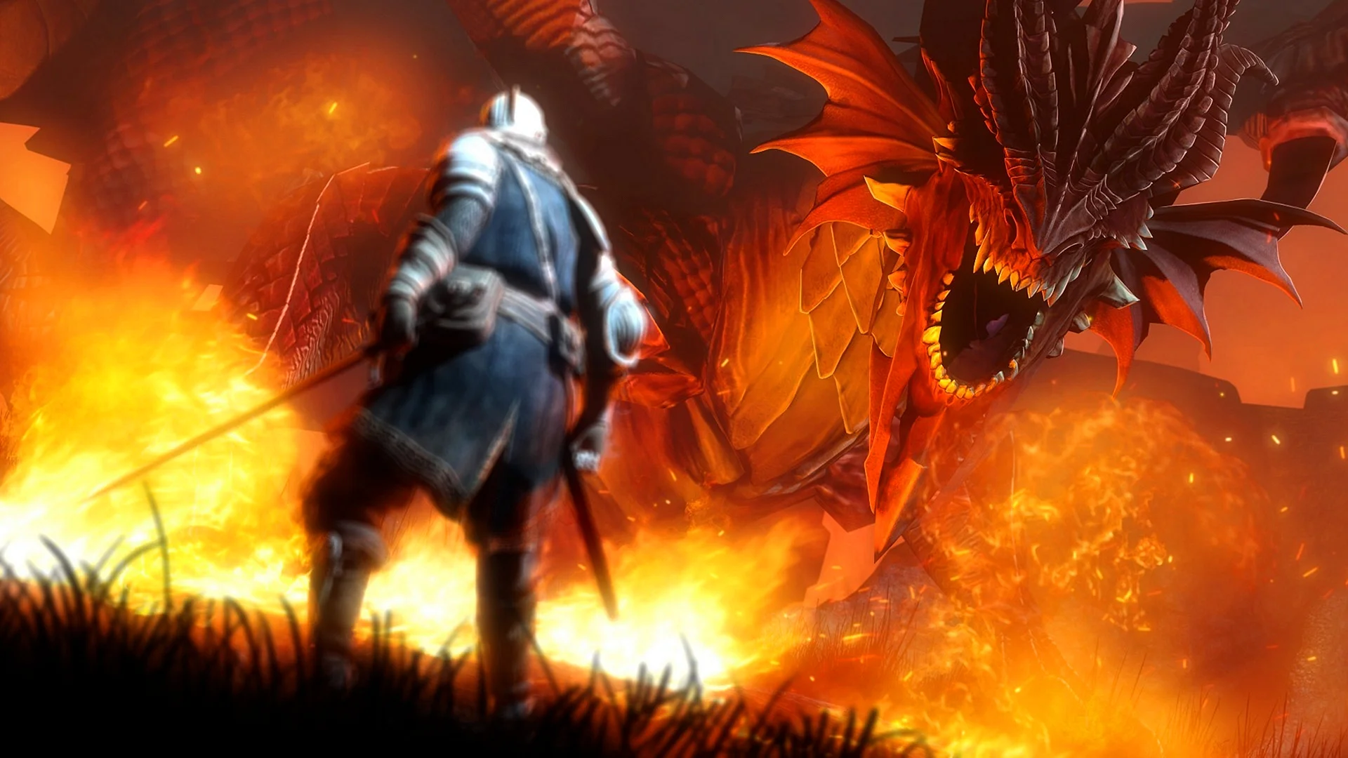 Dragon Vs Knight Wallpaper