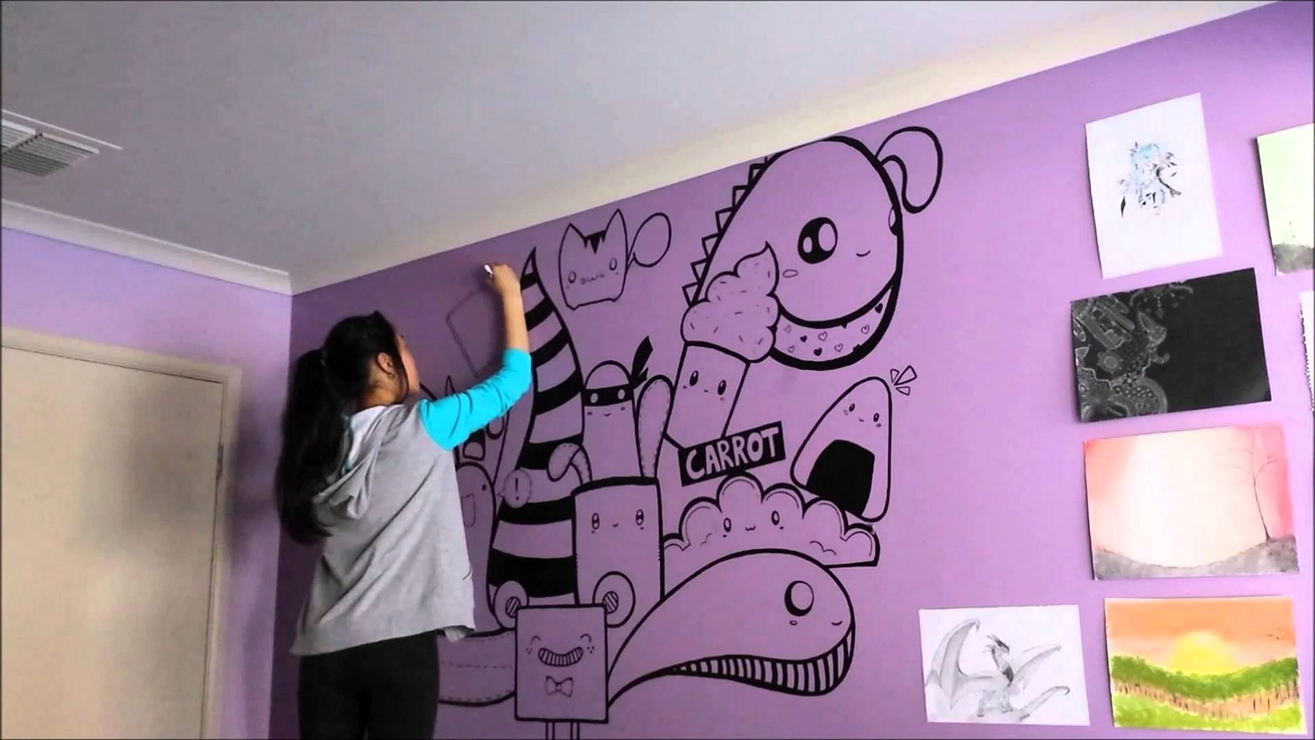 Draw a picture on the Wall Wallpaper