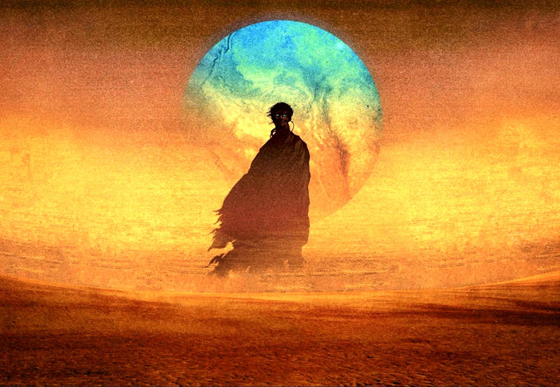 Dune Boarding Silhouette Wallpaper