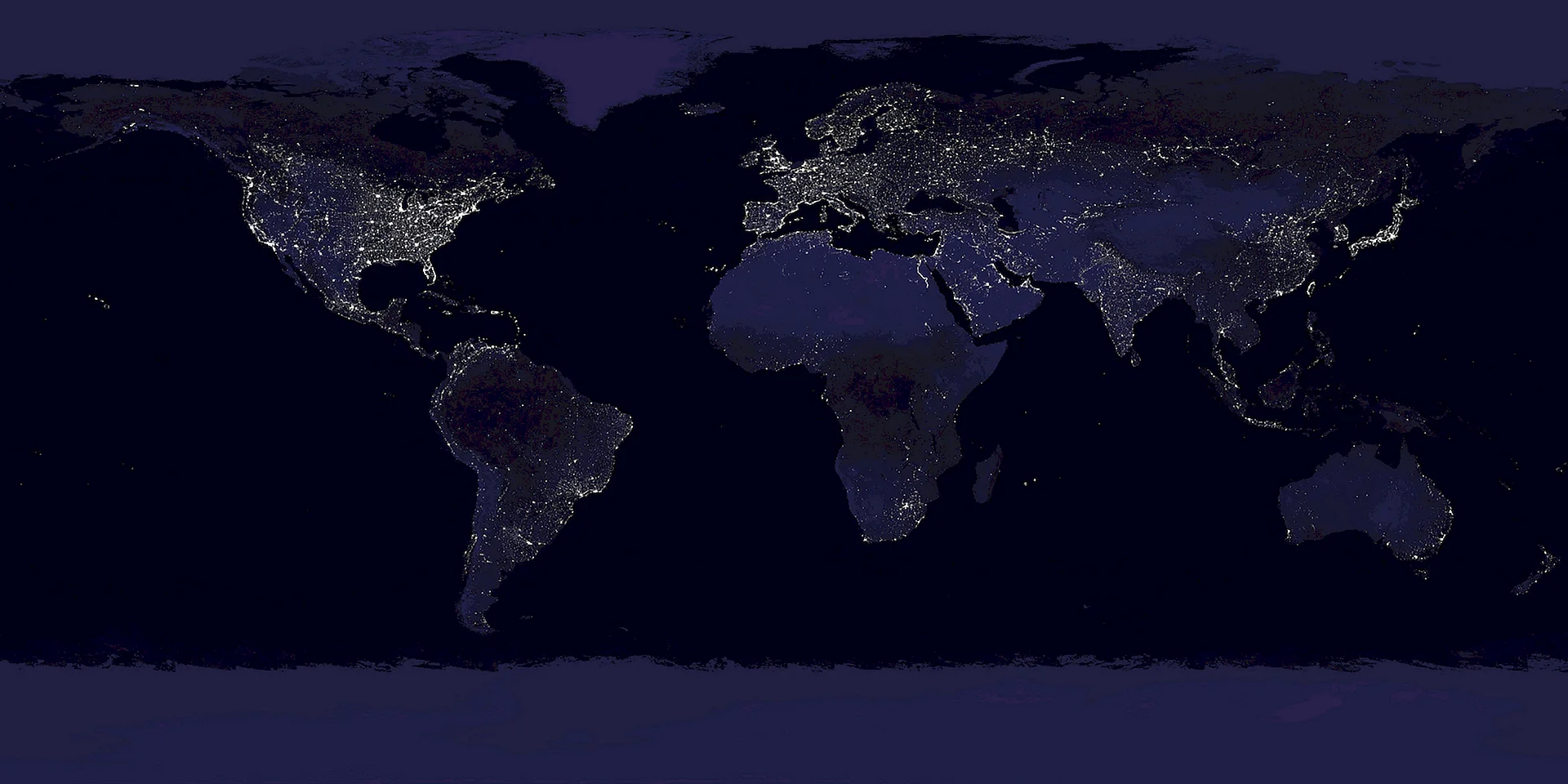 Earth Night Map Wallpaper