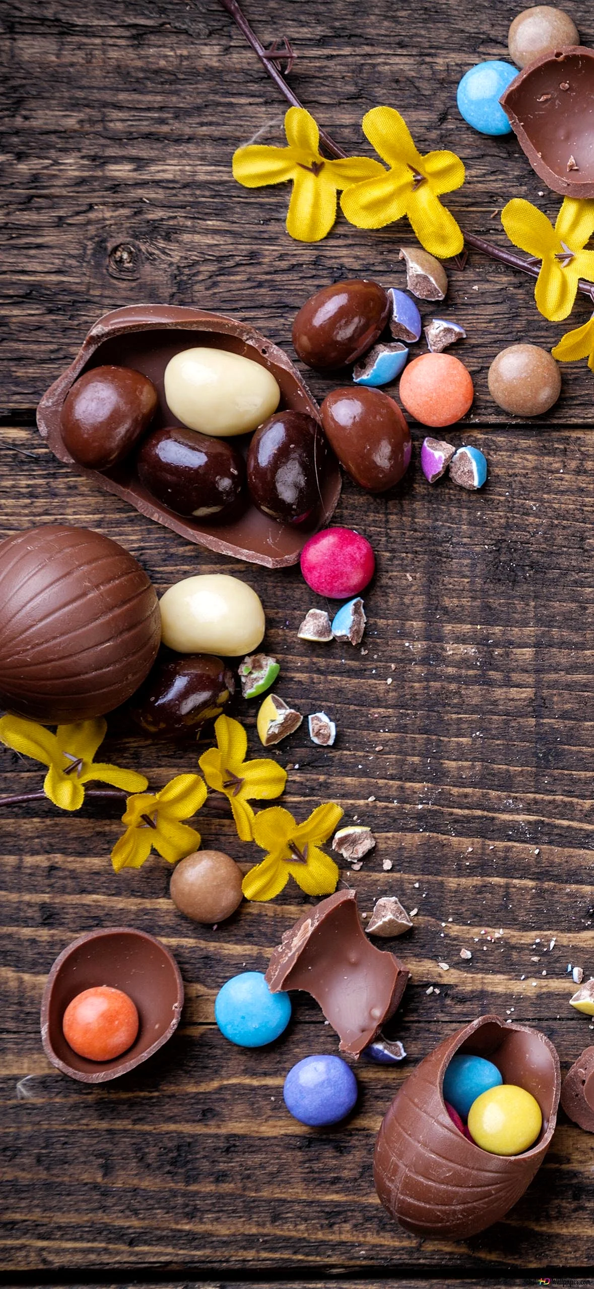 Easter Chocolate Wallpaper for iPhone 14 Pro