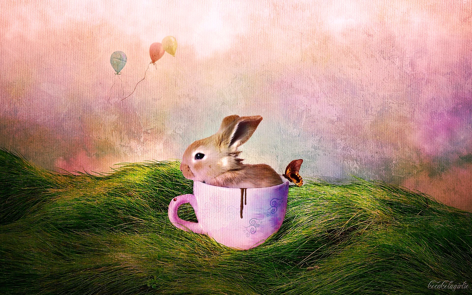 Easter Rabbit Art Wallpaper
