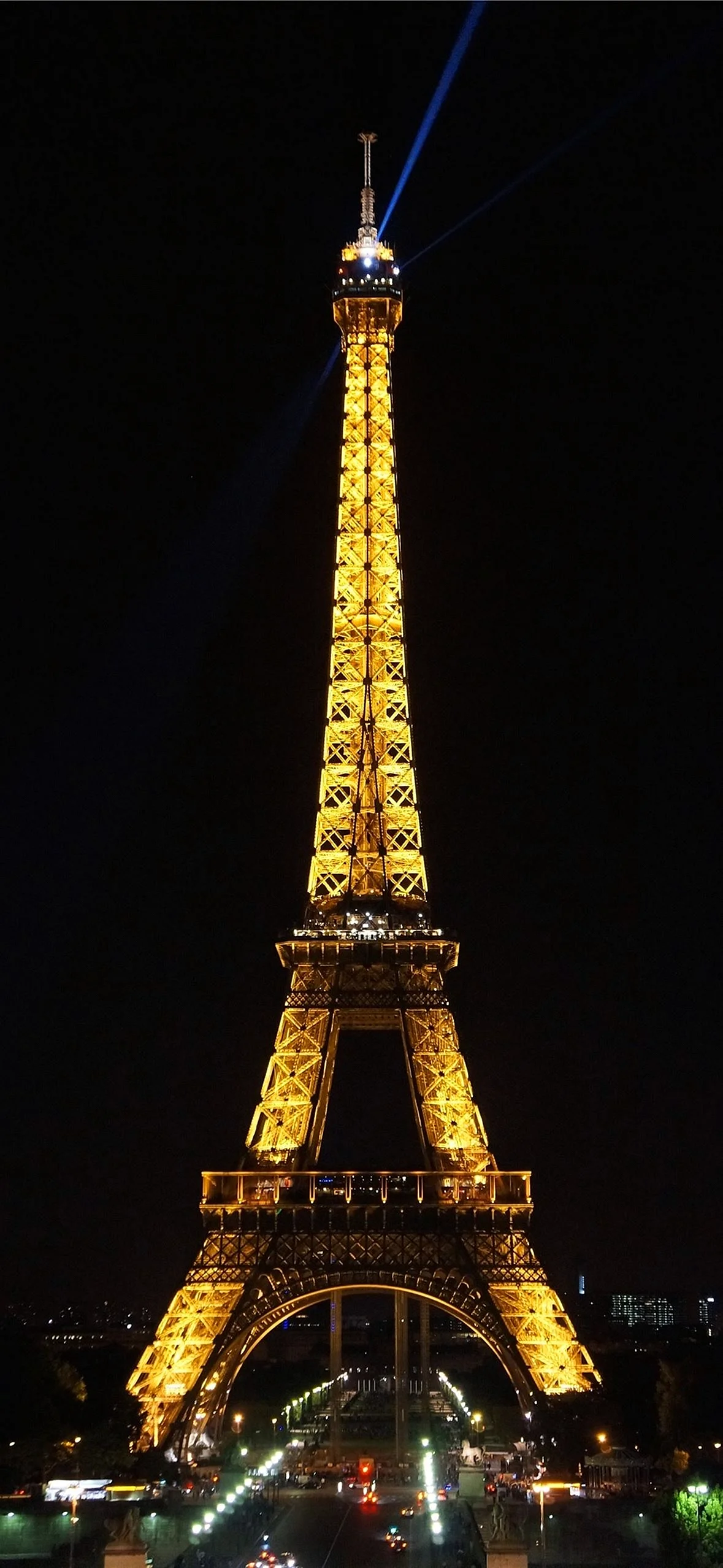 Eiffel Tower Neon Wallpaper for iPhone 14 Pro