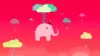 Elephant cartoon background Wallpaper