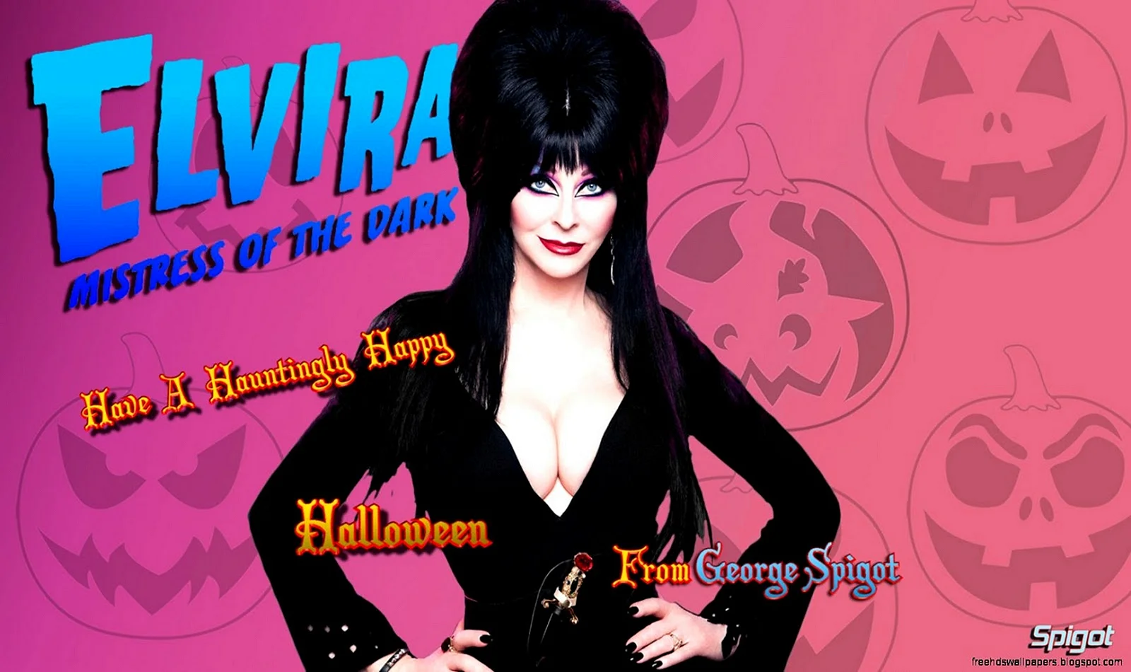 Elvira Happy Halloween Wallpaper