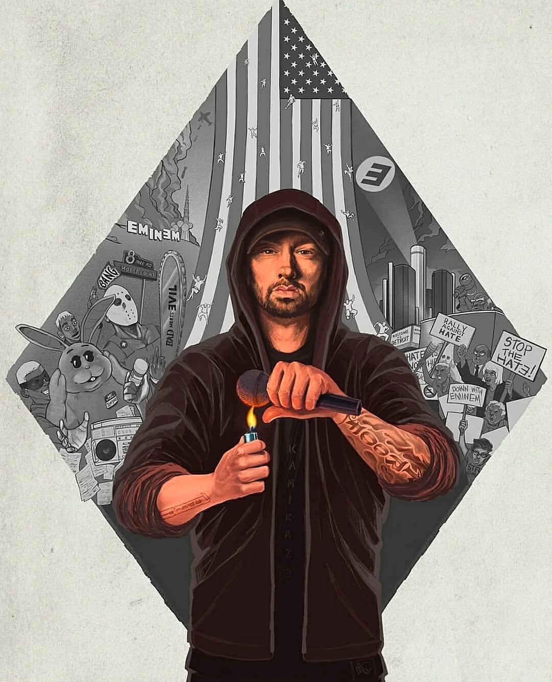 Eminem Poster Wallpaper For iPhone