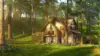 Fairy Tale House In The Forest Wallpaper