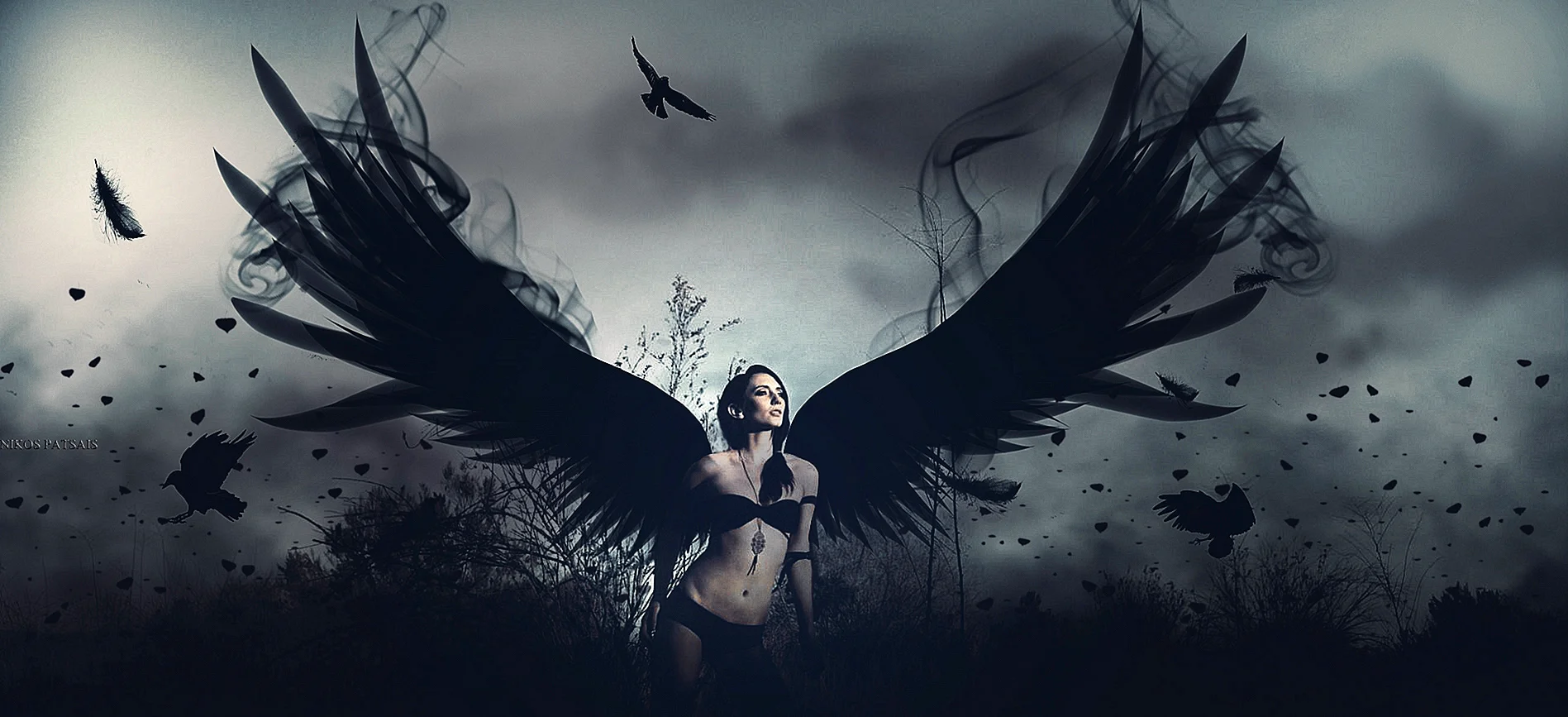 Fallen Angel Wings Wallpaper