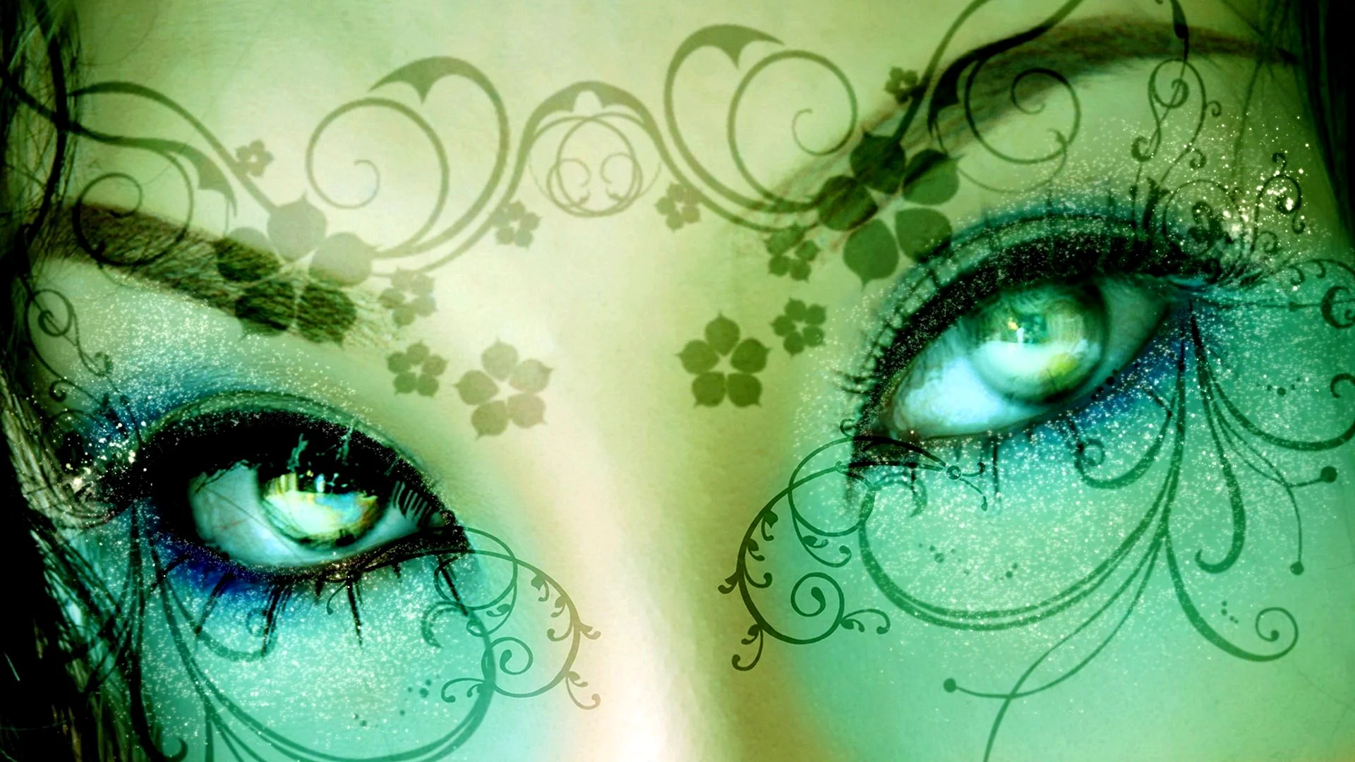 Fantasy Green Eyes Wallpaper