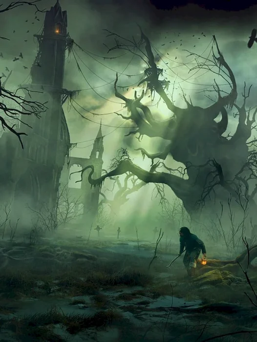 Fantasy Haunted Forest Wallpaper