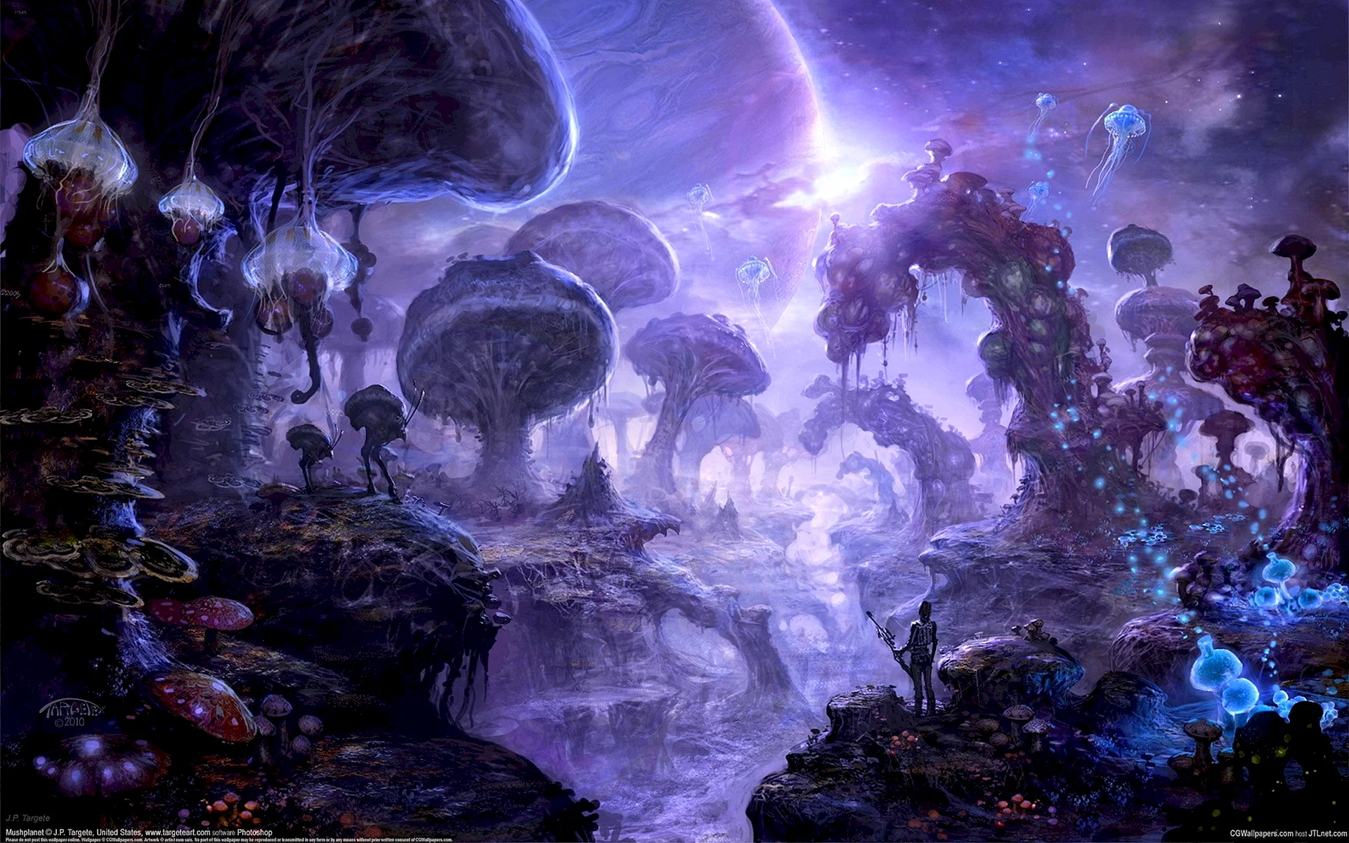 Fantasy Mushroom Forest Wallpaper