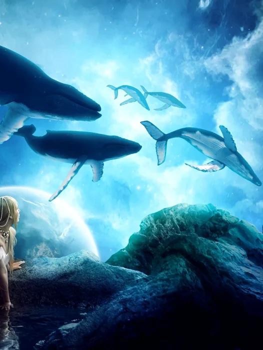 Fantasy Whale Art Wallpaper