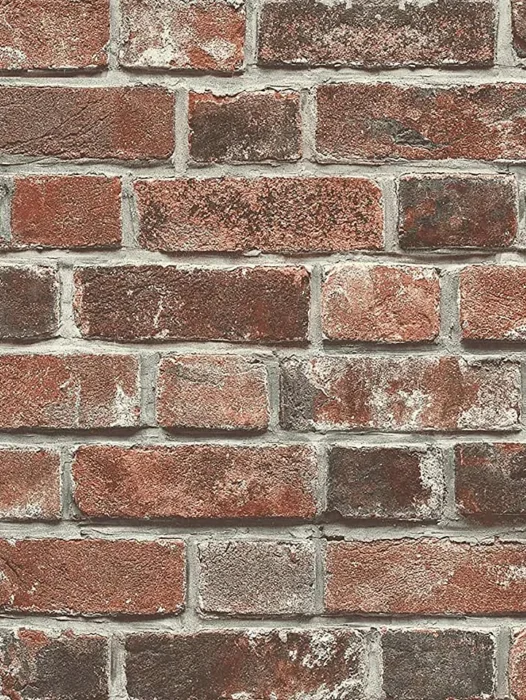 Faux Brick Wall Red Wallpaper