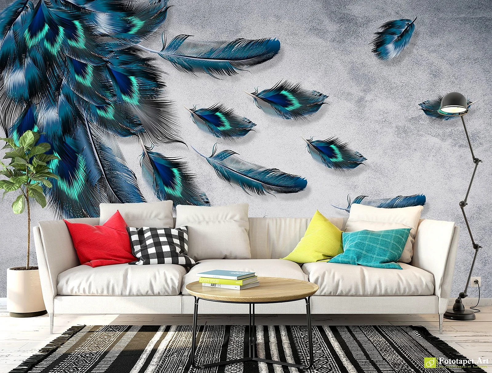 Feather Wall Mural Wallpaper