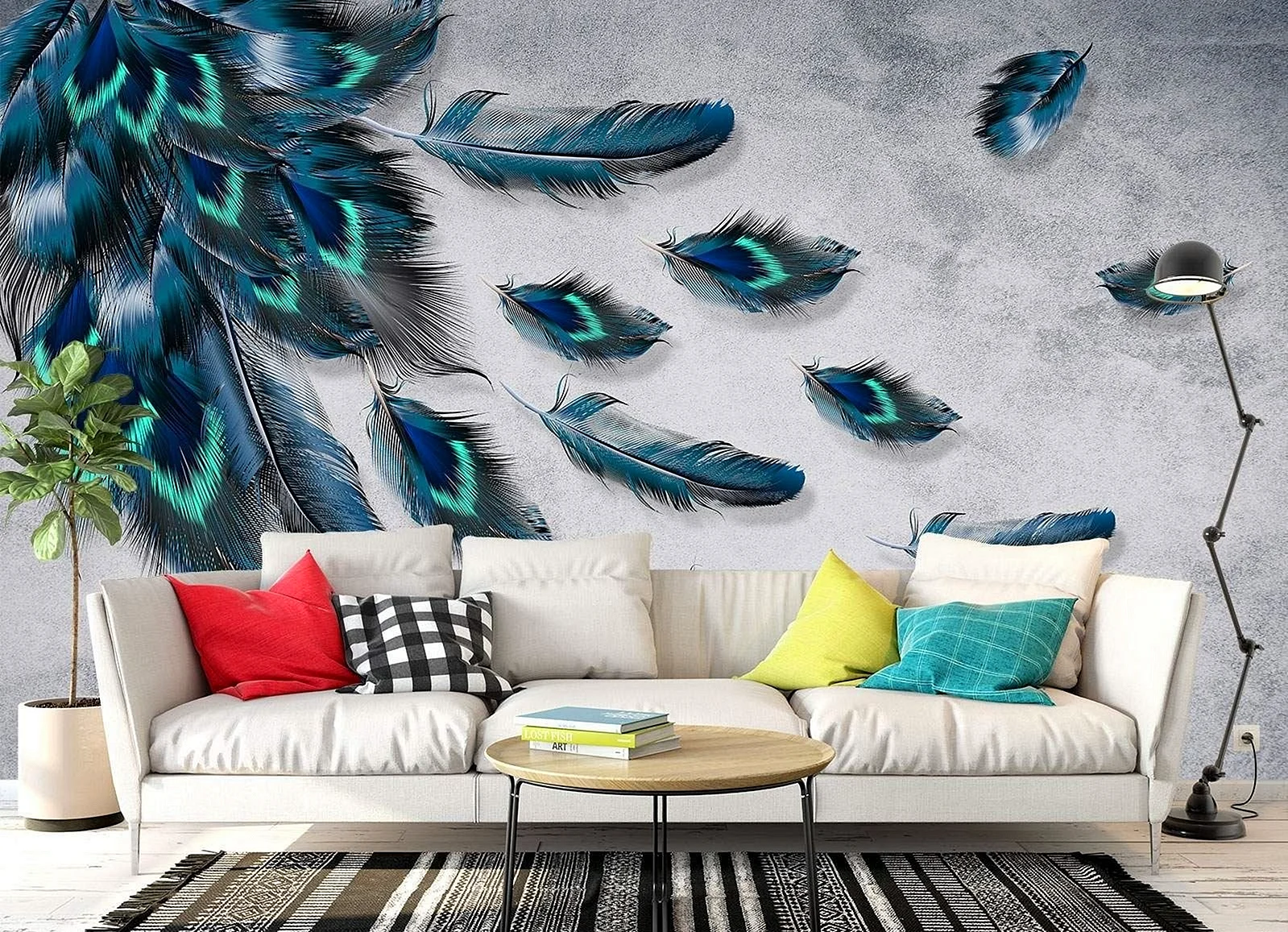 Feather Wall Mural Wallpaper