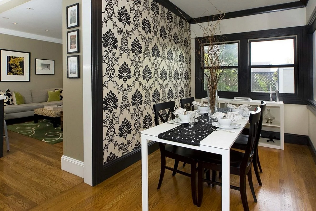 Feature Wall Dining Room Wallpaper