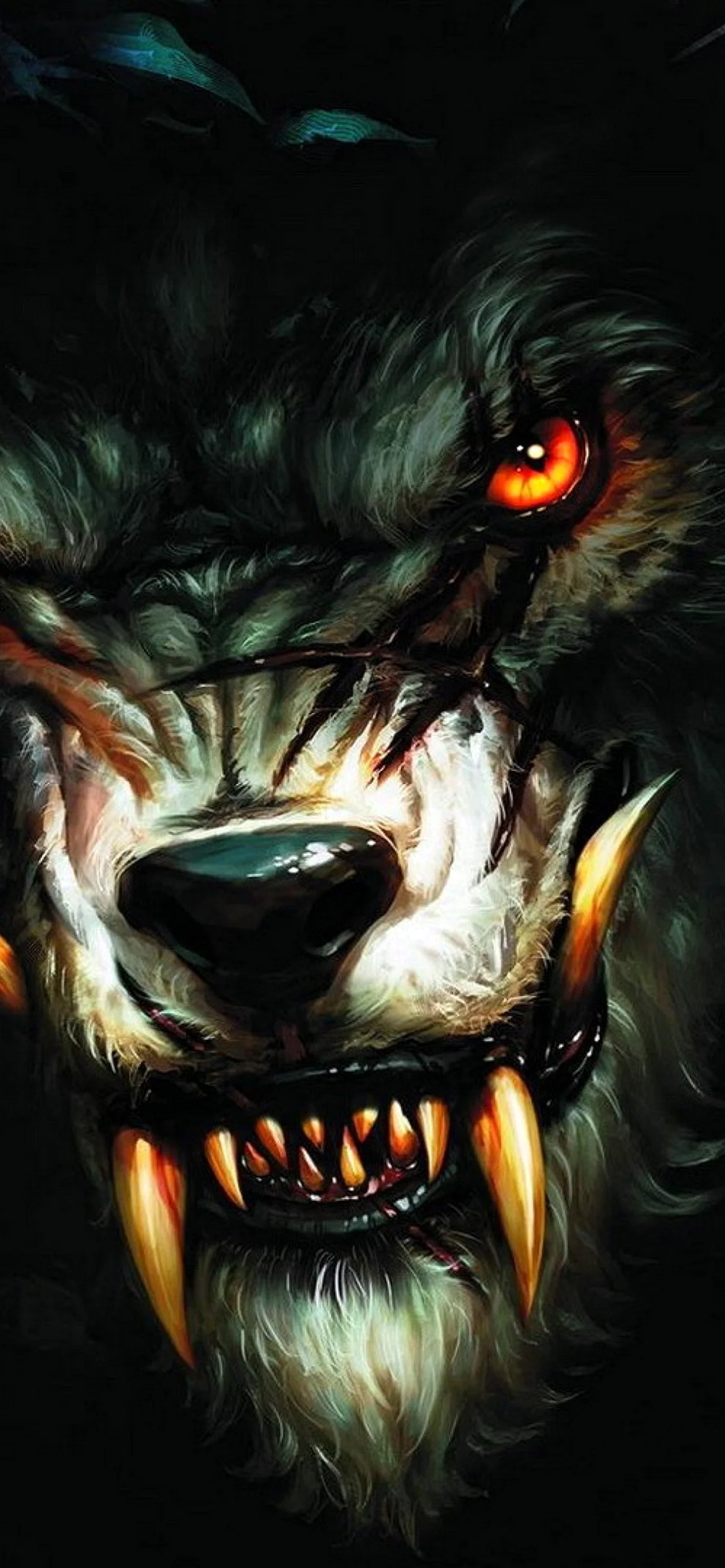 Ferocious Wolf Wallpaper for iPhone 13 Pro