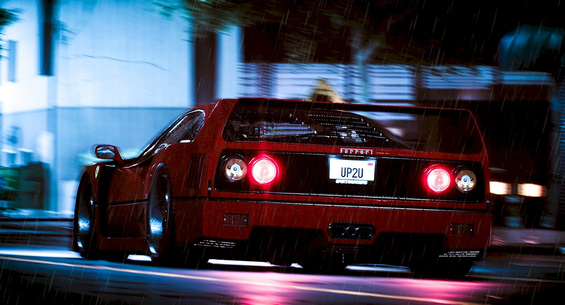 Ferrari F40 Night Wallpaper