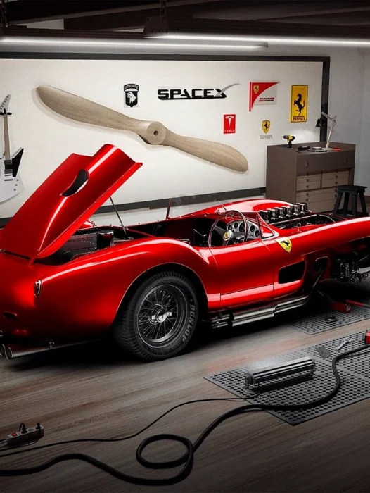 Ferrari Garage Wallpaper