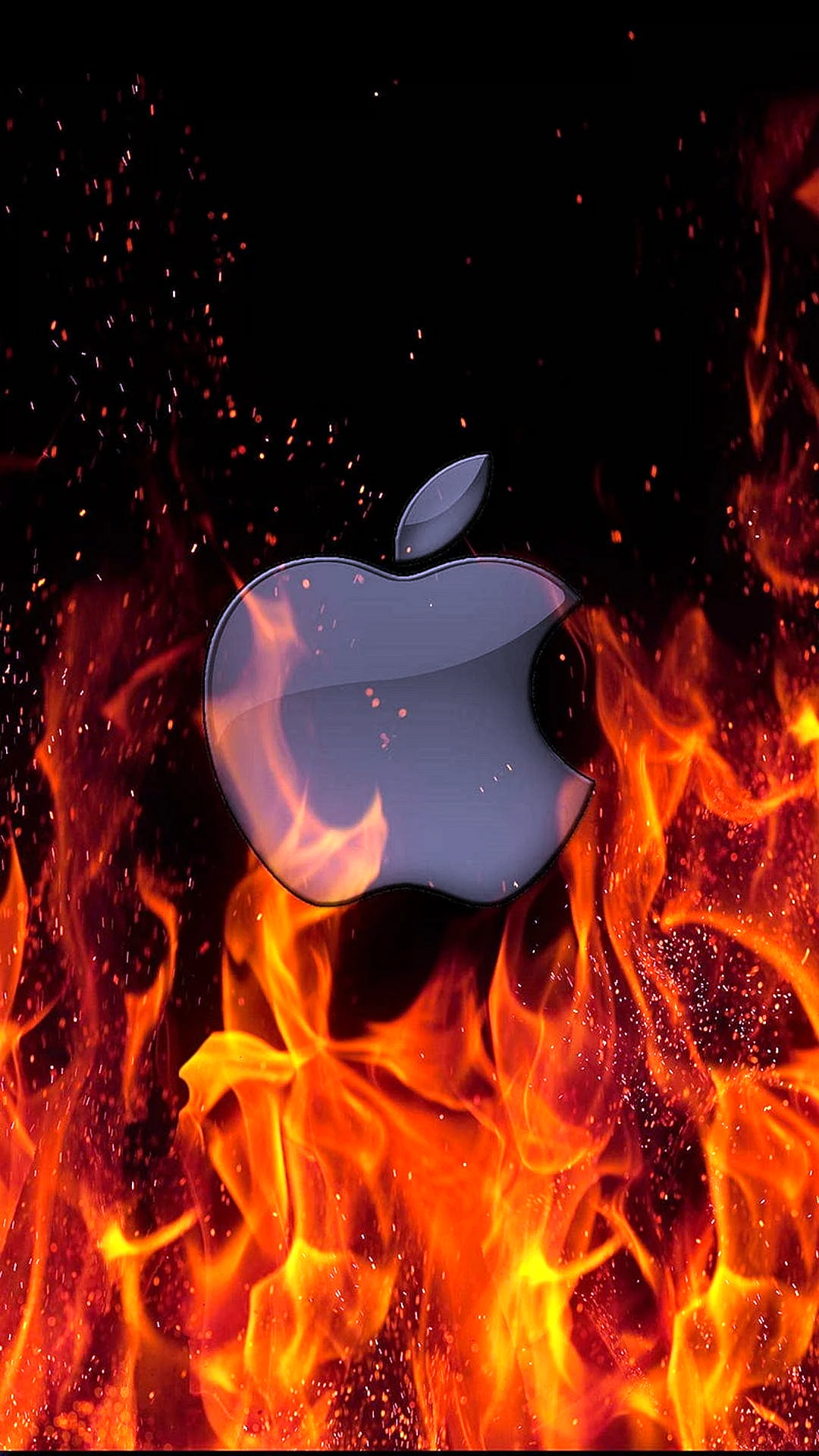 Fire Apple iPhone Wallpaper For iPhone