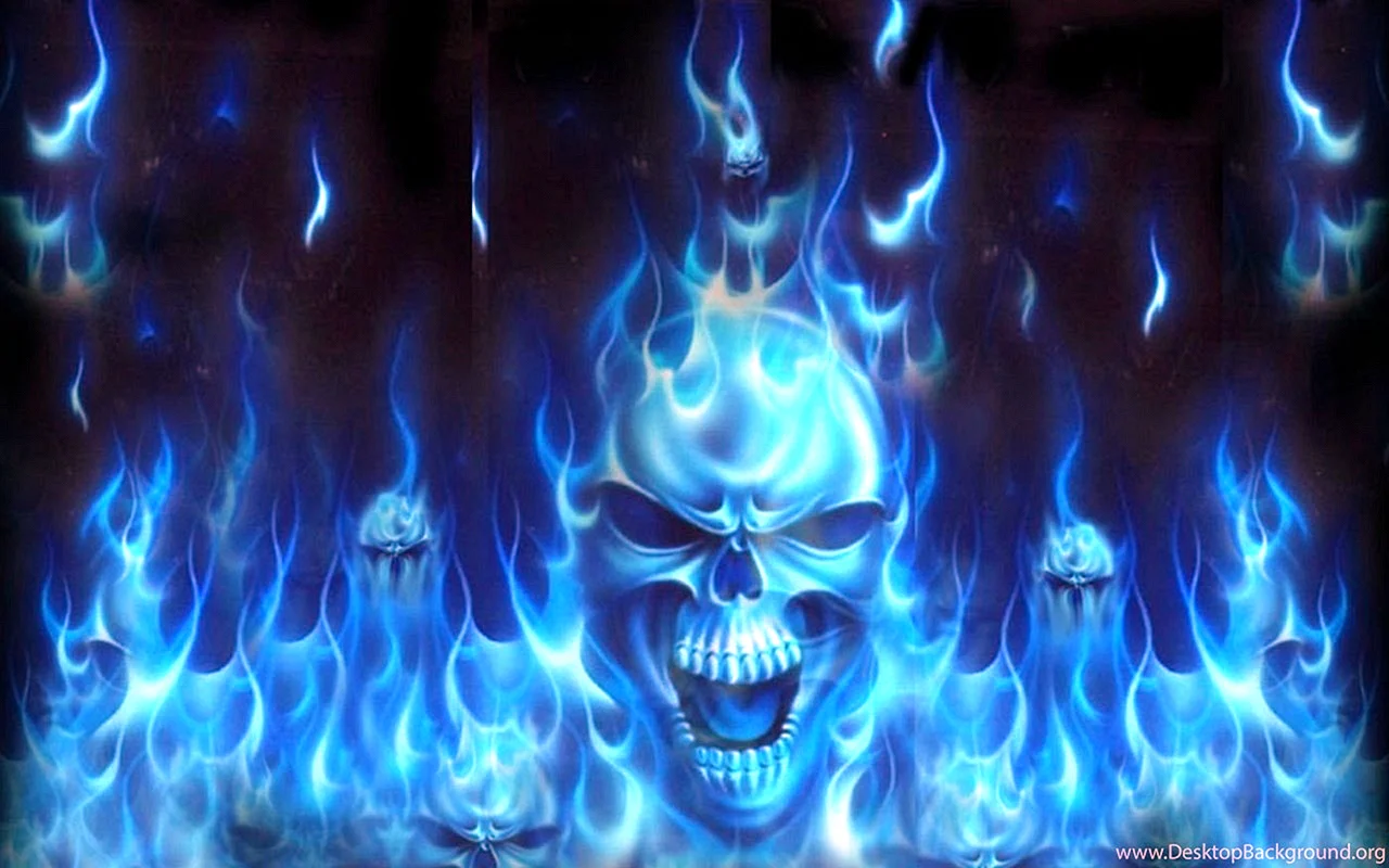 Fire Flame Skull Wallpaper