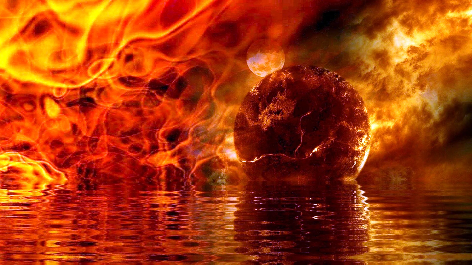 Fire In Water Wallpaper