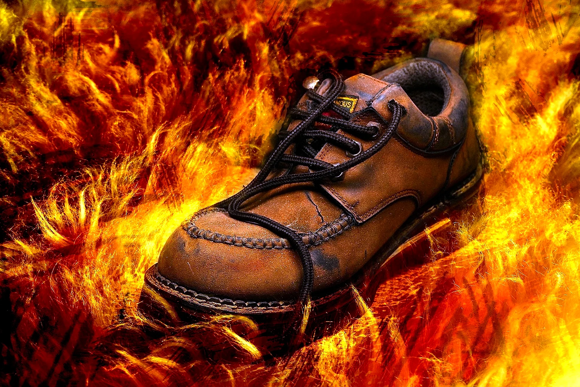 Fire Shoes Wallpaper