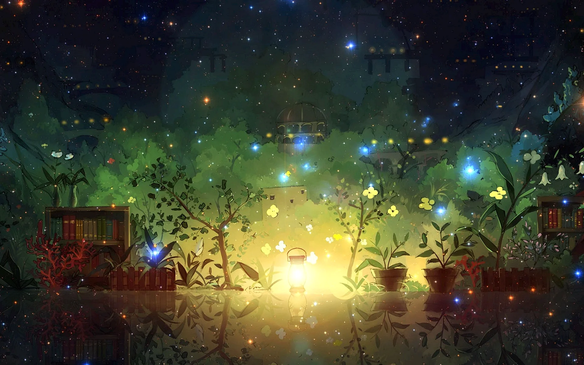 Fireflies Art Wallpaper