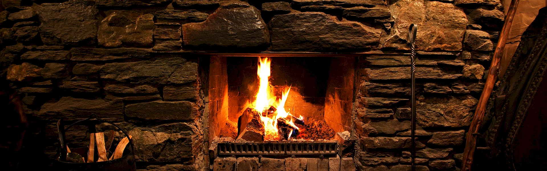 Fireplace Isolated Wallpaper