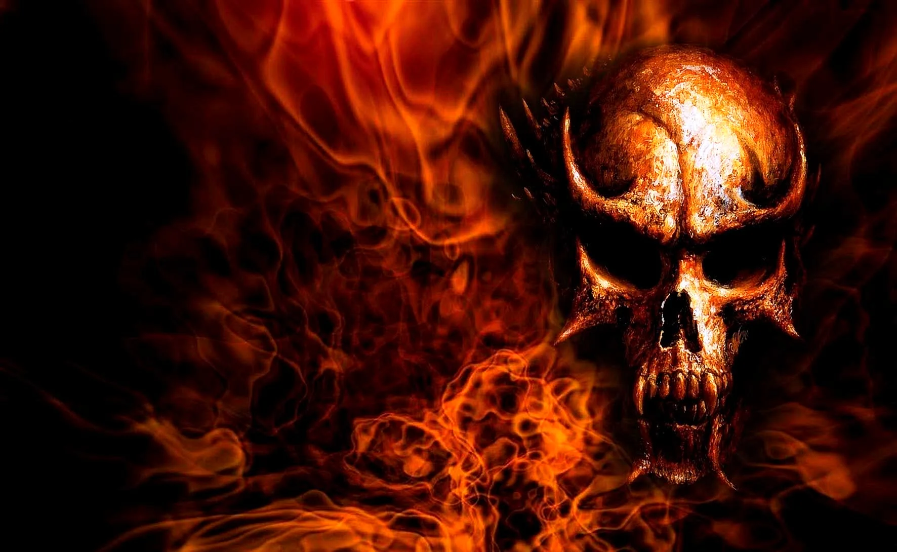 Flame Skull Wallpaper