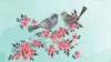 Floral Bird pattern Wallpaper