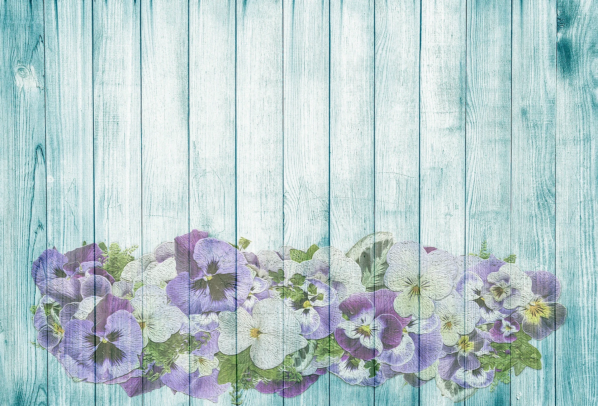 Floral Wooden Wallpaper