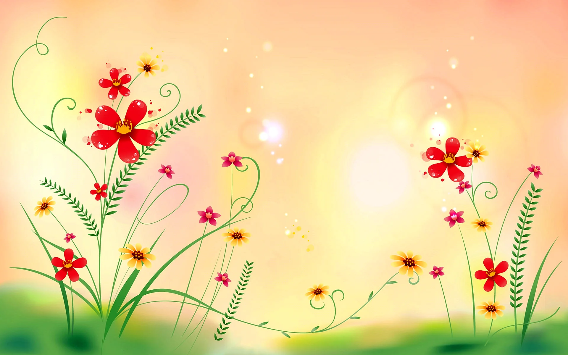 Flower Background Vector Wallpaper