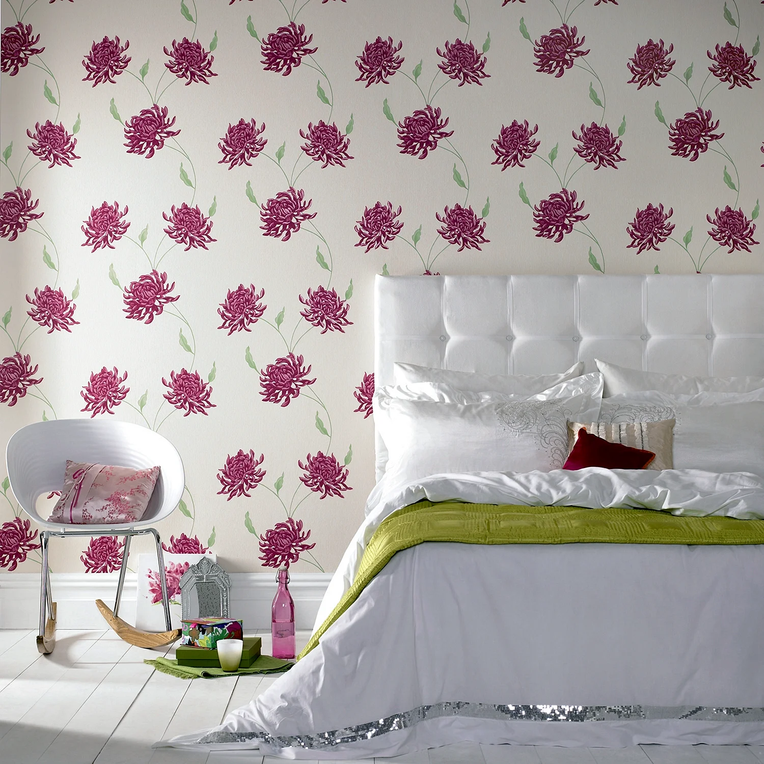 Flower Wall Bedroom Wallpaper